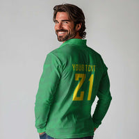 Custom Brazil WC26 Long Sleeve Polo Shirt Future Brasil Rumo Ao Hexa