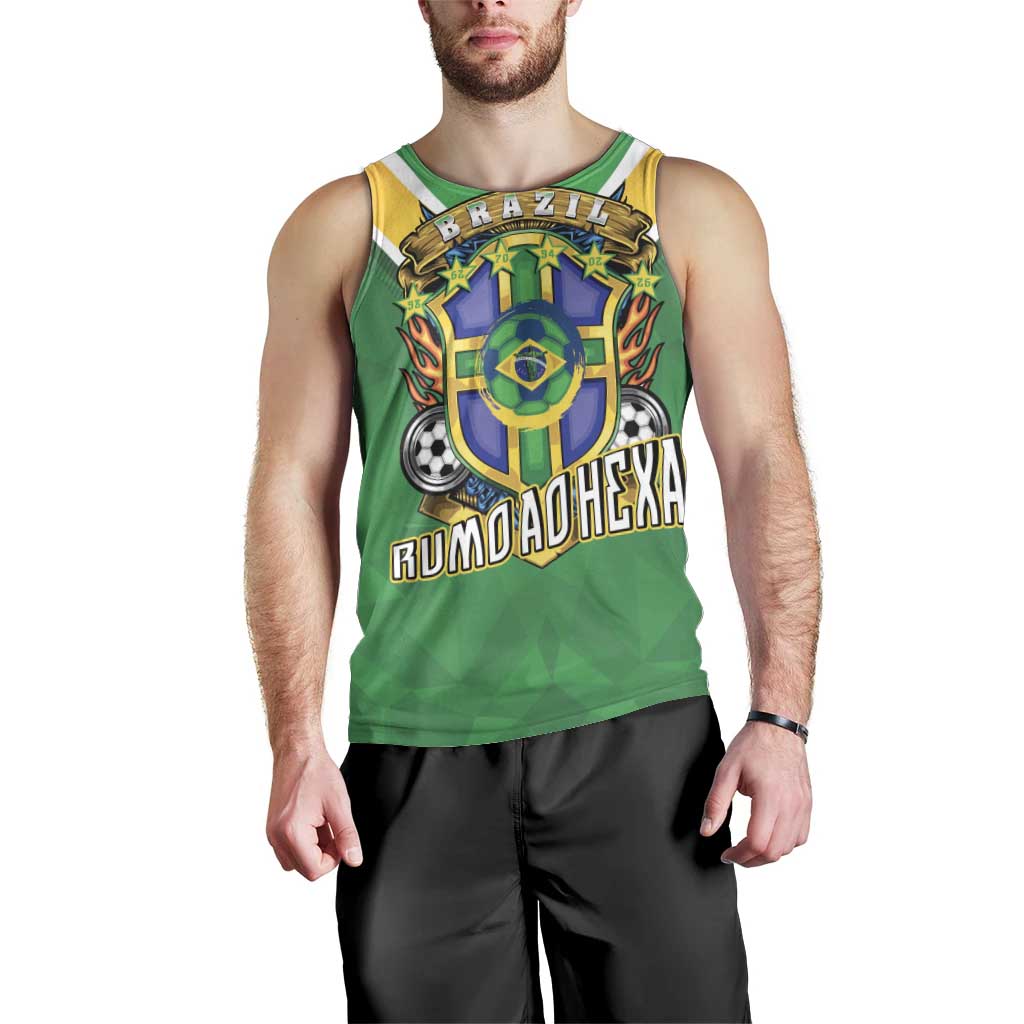 Custom Brazil WC26 Men Tank Top Future Brasil Rumo Ao Hexa