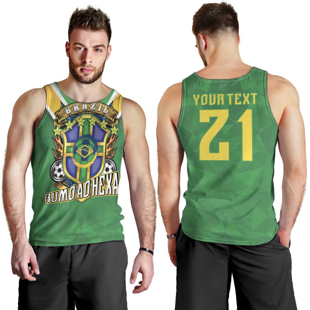 Custom Brazil WC26 Men Tank Top Future Brasil Rumo Ao Hexa