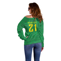 Custom Brazil WC26 Off Shoulder Sweater Future Brasil Rumo Ao Hexa