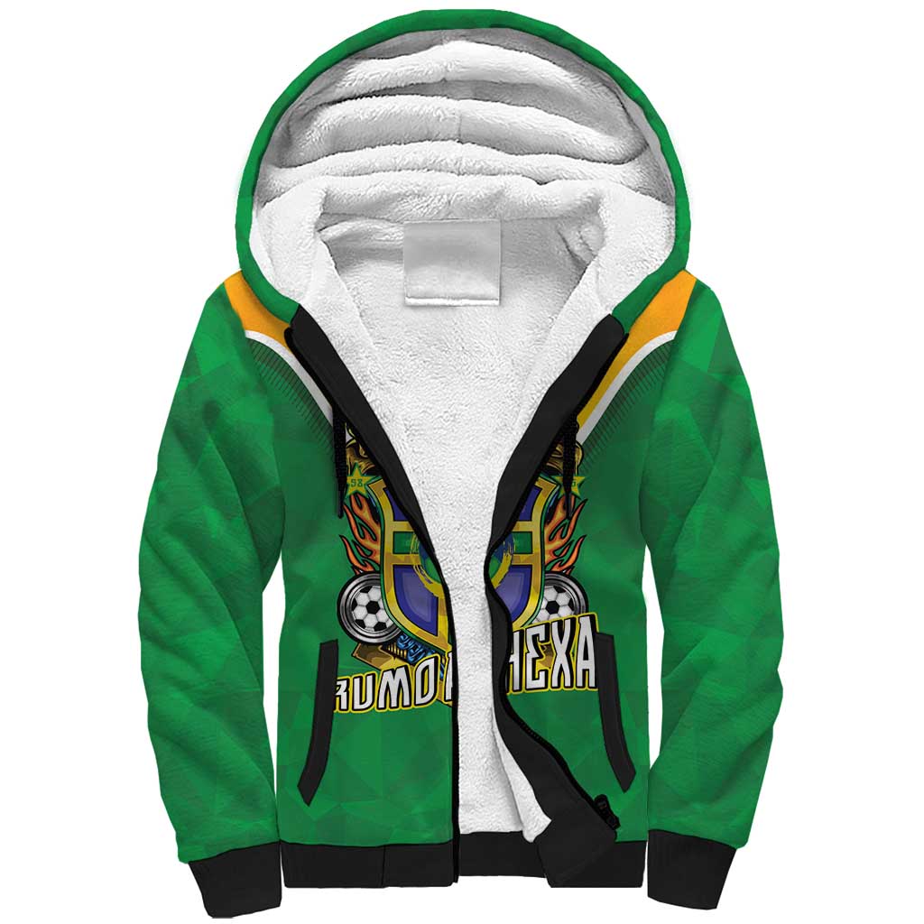 Custom Brazil WC26 Sherpa Hoodie Future Brasil Rumo Ao Hexa