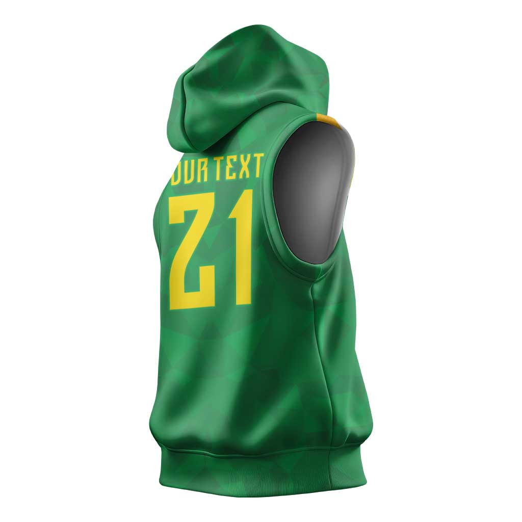 Custom Brazil WC26 Sleeveless Hoodie Future Brasil Rumo Ao Hexa