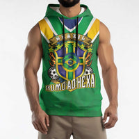 Custom Brazil WC26 Sleeveless Hoodie Future Brasil Rumo Ao Hexa