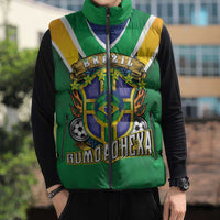 Custom Brazil WC26 Sleeveless Puffer Jacket Future Brasil Rumo Ao Hexa