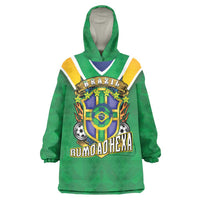 Custom Brazil WC26 Wearable Blanket Hoodie Future Brasil Rumo Ao Hexa