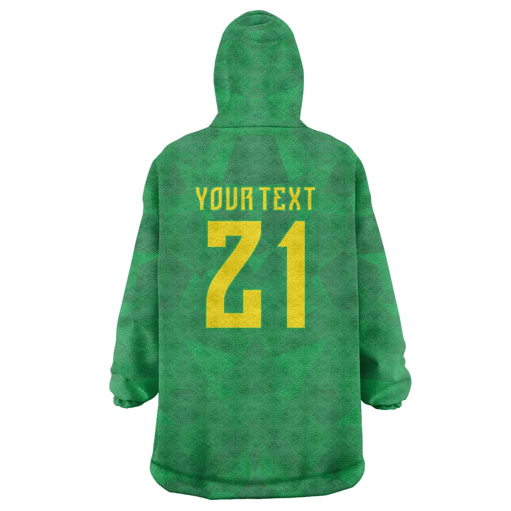 Custom Brazil WC26 Wearable Blanket Hoodie Future Brasil Rumo Ao Hexa