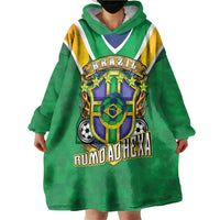 Custom Brazil WC26 Wearable Blanket Hoodie Future Brasil Rumo Ao Hexa