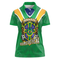 Custom Brazil WC26 Women Polo Shirt Future Brasil Rumo Ao Hexa
