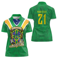 Custom Brazil WC26 Women Polo Shirt Future Brasil Rumo Ao Hexa