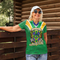 Custom Brazil WC26 Women Polo Shirt Future Brasil Rumo Ao Hexa