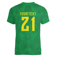 Custom Brazil WC26 Women V-Neck T-Shirt Future Brasil Rumo Ao Hexa