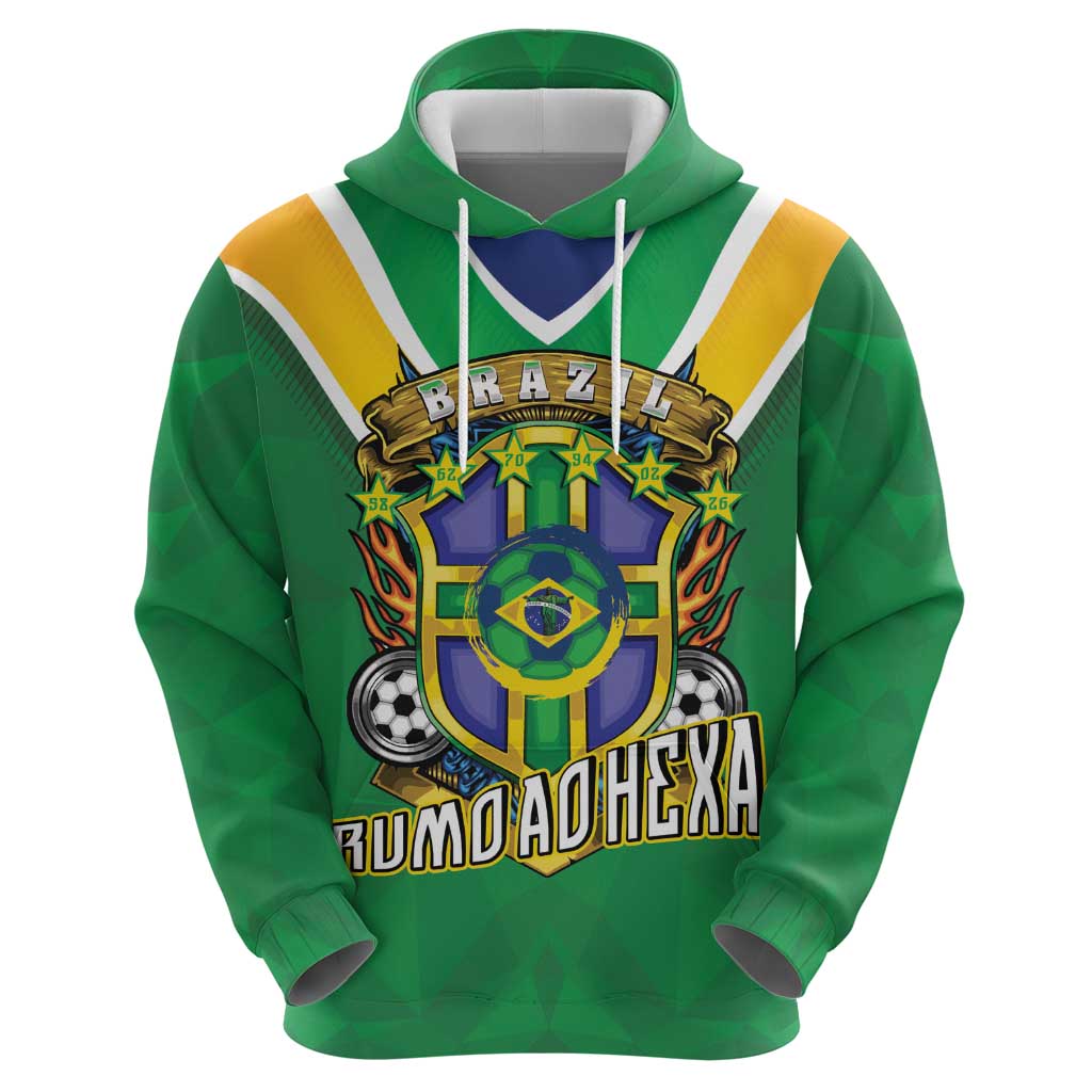Custom Brazil WC26 Zip Hoodie Future Brasil Rumo Ao Hexa