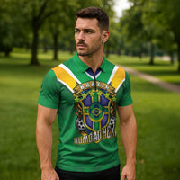 Custom Brazil WC26 Zipper Polo Shirt Future Brasil Rumo Ao Hexa
