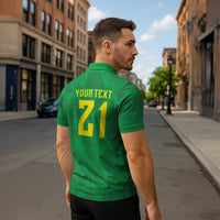 Custom Brazil WC26 Zipper Polo Shirt Future Brasil Rumo Ao Hexa