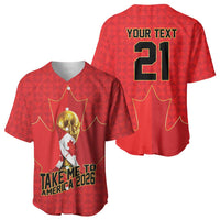 Custom Canada Football Pride Baseball Jersey Take Me To America Maple Leaf