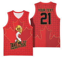 Custom Canada Football Pride Basketball Jersey Take Me To America Maple Leaf