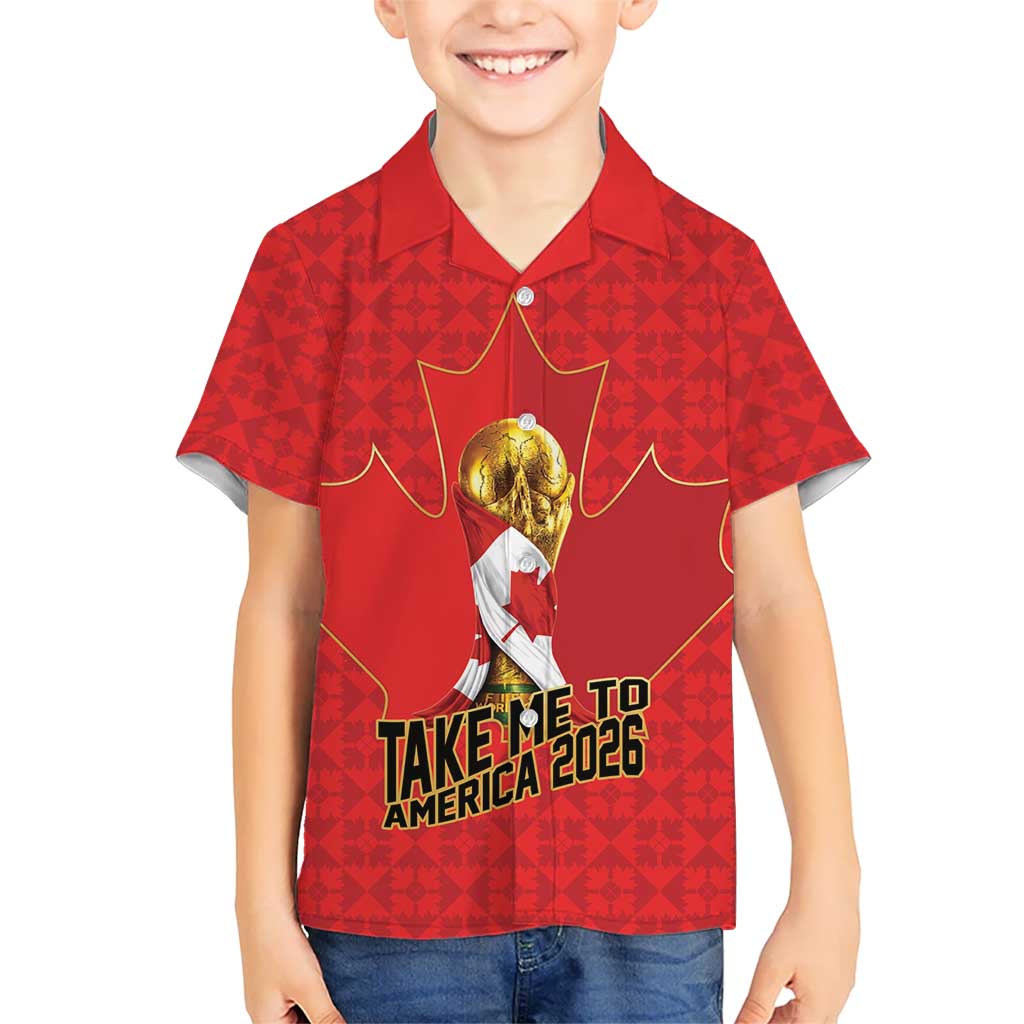 Custom Canada Football Pride Hawaiian Shirt Take Me To America Maple Leaf