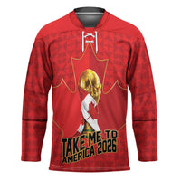 Custom Canada Football Pride Hockey Jersey Take Me To America Maple Leaf