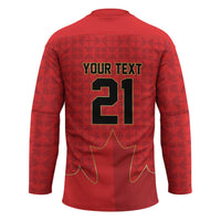 Custom Canada Football Pride Hockey Jersey Take Me To America Maple Leaf