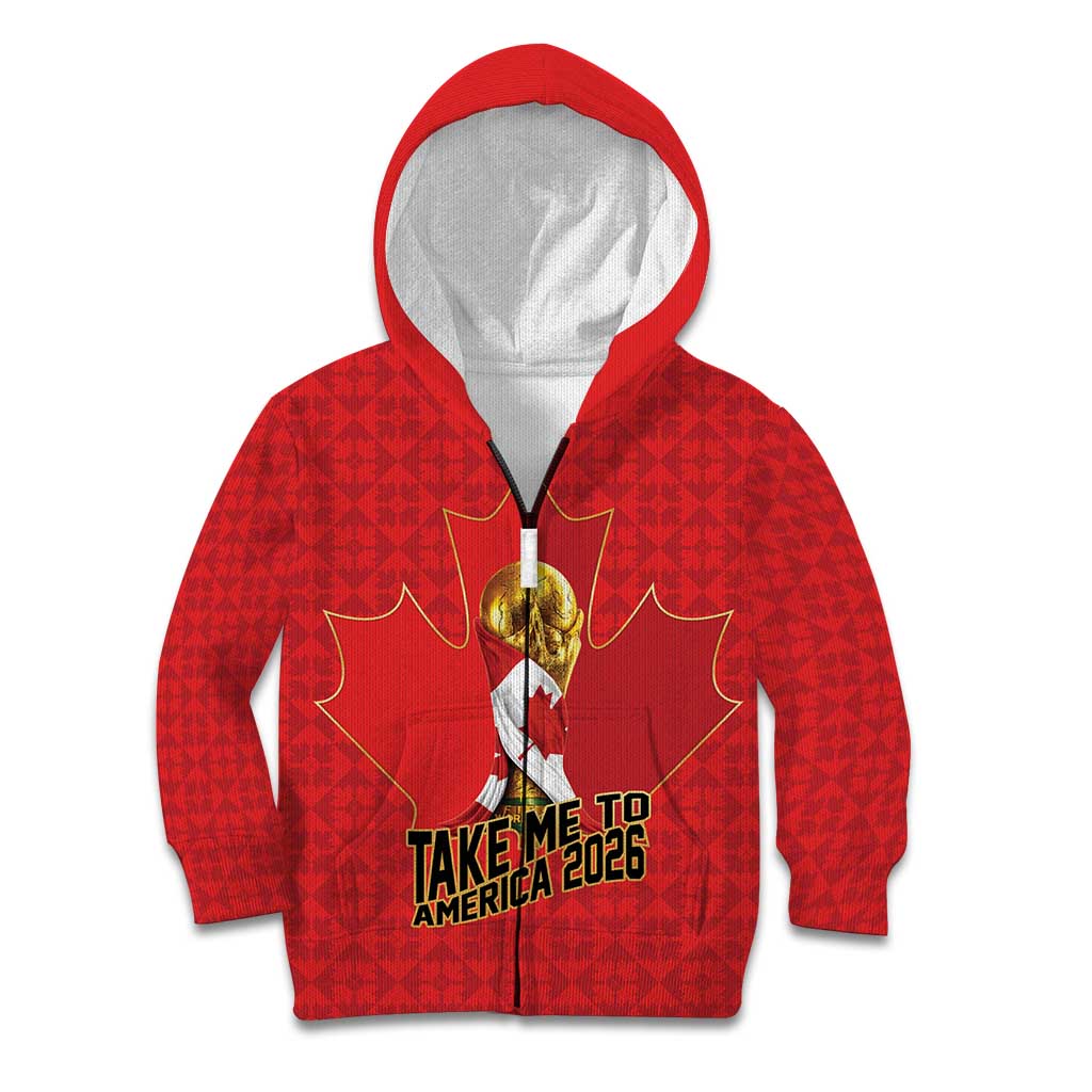 Custom Canada Football Pride Kid Hoodie Take Me To America Maple Leaf
