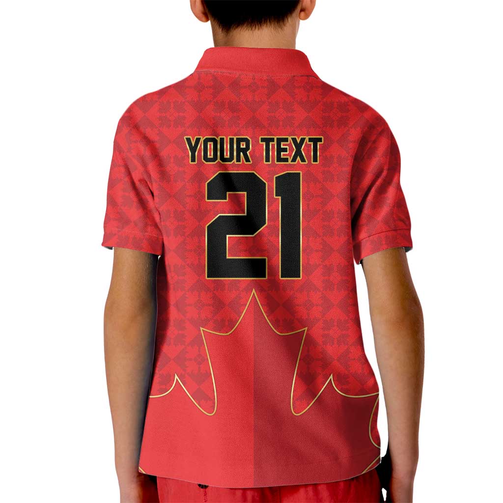 Custom Canada Football Pride Kid Polo Shirt Take Me To America Maple Leaf