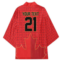 Custom Canada Football Pride Kimono Take Me To America Maple Leaf