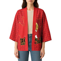 Custom Canada Football Pride Kimono Take Me To America Maple Leaf