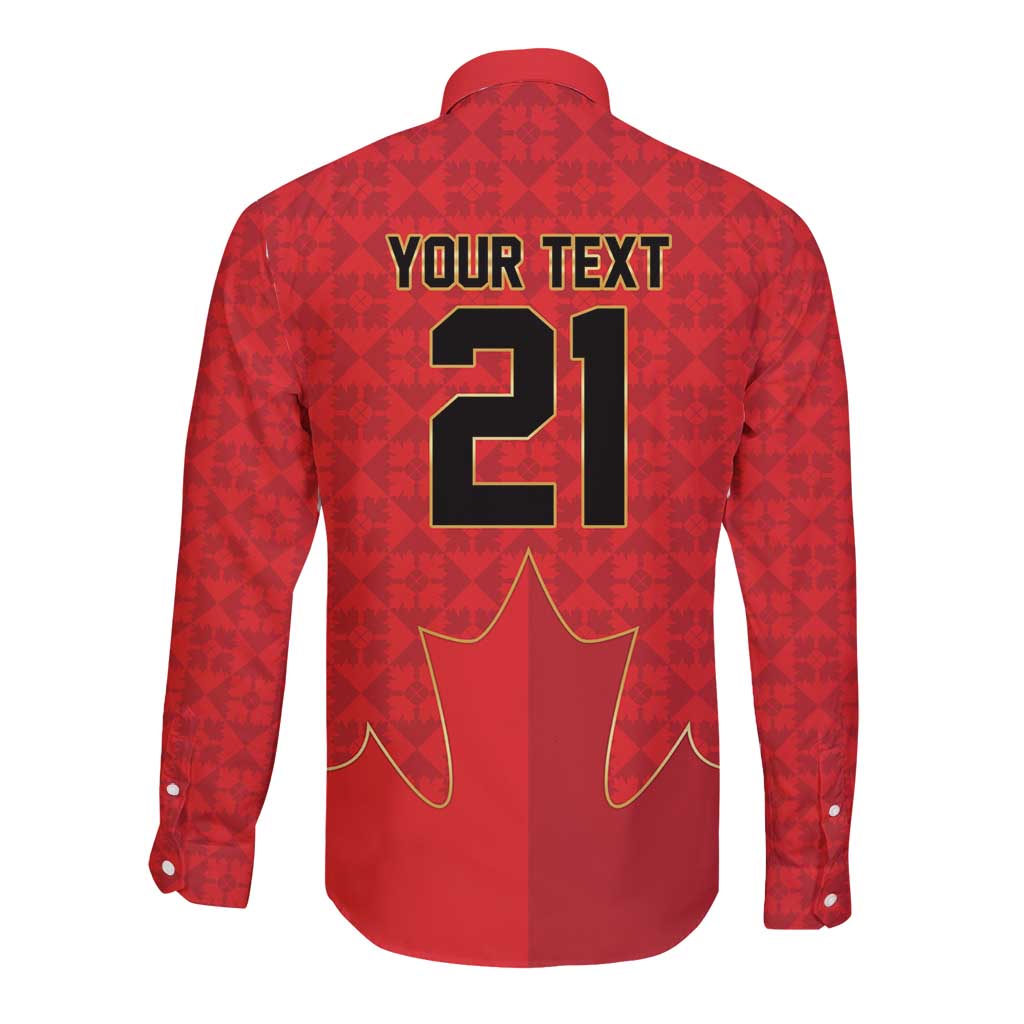 Custom Canada Football Pride Long Sleeve Button Shirt Take Me To America Maple Leaf