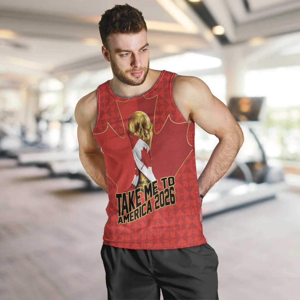 Custom Canada Football Pride Men Tank Top Take Me To America Maple Leaf