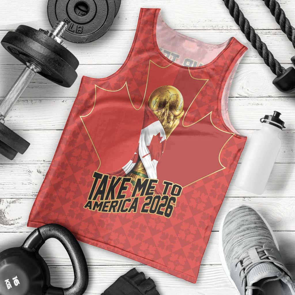 Custom Canada Football Pride Men Tank Top Take Me To America Maple Leaf