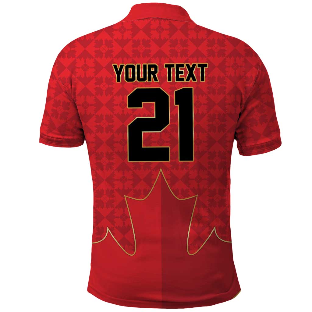 Custom Canada Football Pride Polo Shirt Take Me To America Maple Leaf