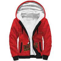 Custom Canada Football Pride Sherpa Hoodie Take Me To America Maple Leaf