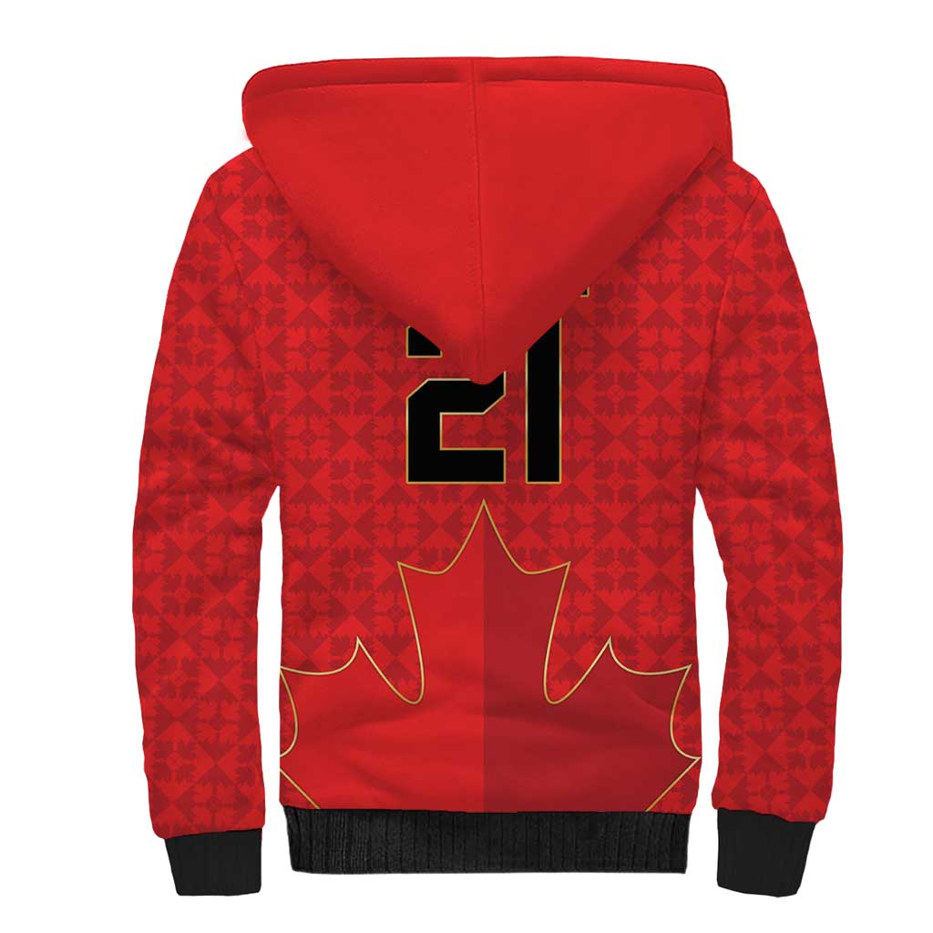Custom Canada Football Pride Sherpa Hoodie Take Me To America Maple Leaf