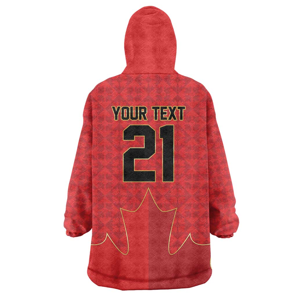 Custom Canada Football Pride Wearable Blanket Hoodie Take Me To America Maple Leaf