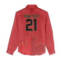 Custom Canada Football Pride Women Casual Shirt Take Me To America Maple Leaf