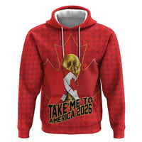 Custom Canada Football Pride Zip Hoodie Take Me To America Maple Leaf