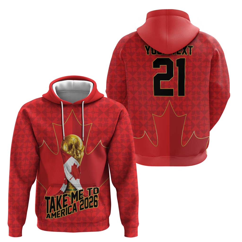 Custom Canada Football Pride Zip Hoodie Take Me To America Maple Leaf