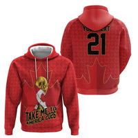 Custom Canada Football Pride Zip Hoodie Take Me To America Maple Leaf