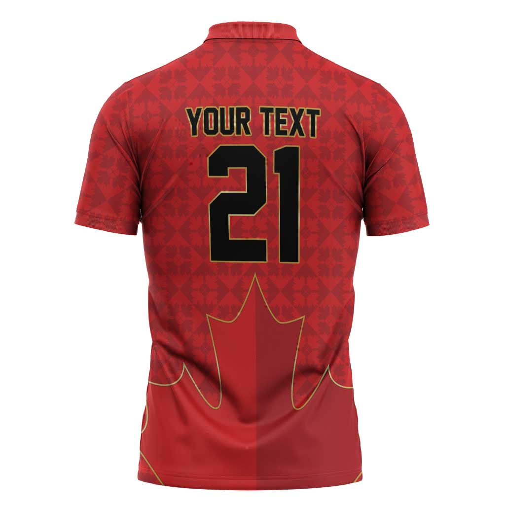 Custom Canada Football Pride Zipper Polo Shirt Take Me To America Maple Leaf