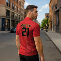 Custom Canada Football Pride Zipper Polo Shirt Take Me To America Maple Leaf