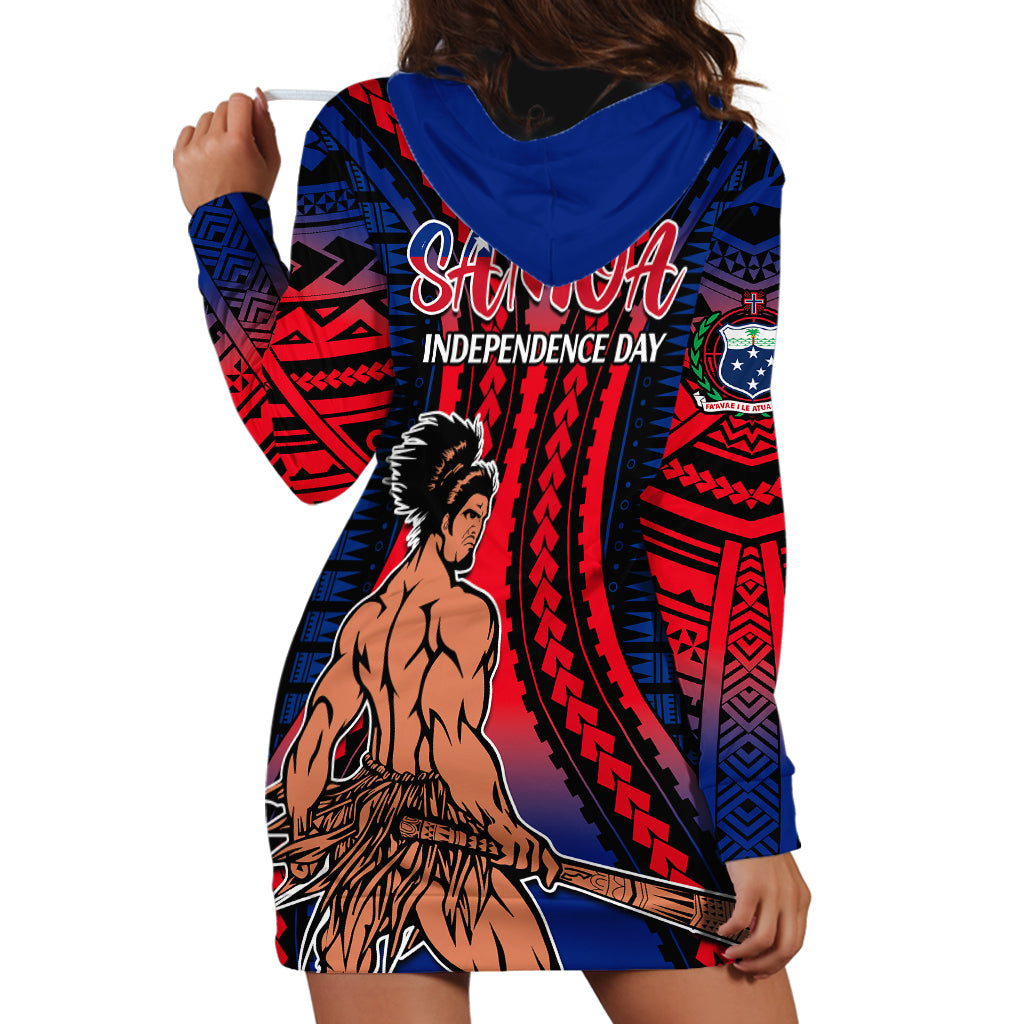 Polynesian Samoa Independence Day Hoodie Dress Polynesian Pacific Tribal - Wonder Print Shop