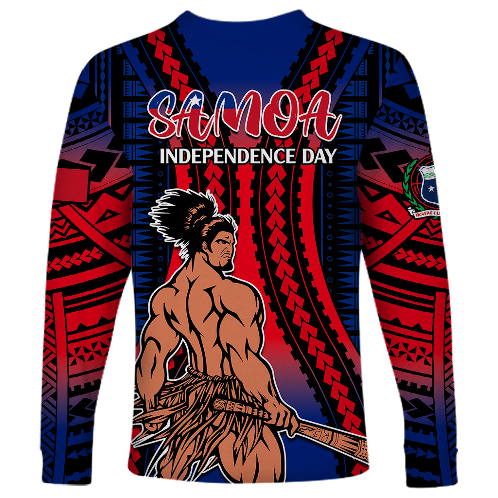 Polynesian Samoa Independence Day Long Sleeve Shirt Polynesian Pacific Tribal - Wonder Print Shop