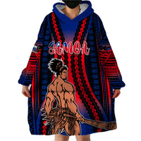 Polynesian Samoa Independence Day Wearable Blanket Hoodie Polynesian Pacific Tribal - Wonder Print Shop