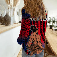 Custom Polynesian Samoa Independence Day Women Casual Shirt Polynesian Pacific Tribal - Wonder Print Shop