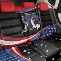 Funny Ice Cream 1776 Drip Personalized Back Car Seat Cover American Flag 4th Of July