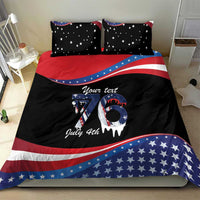 Funny Ice Cream 1776 Drip Personalized Bedding Set American Flag 4th Of July