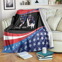 Funny Ice Cream 1776 Drip Personalized Blanket American Flag 4th Of July