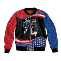 Funny Ice Cream 1776 Drip Personalized Bomber Jacket American Flag 4th Of July