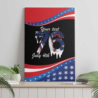 Funny Ice Cream 1776 Drip Personalized Canvas Wall Art American Flag 4th Of July