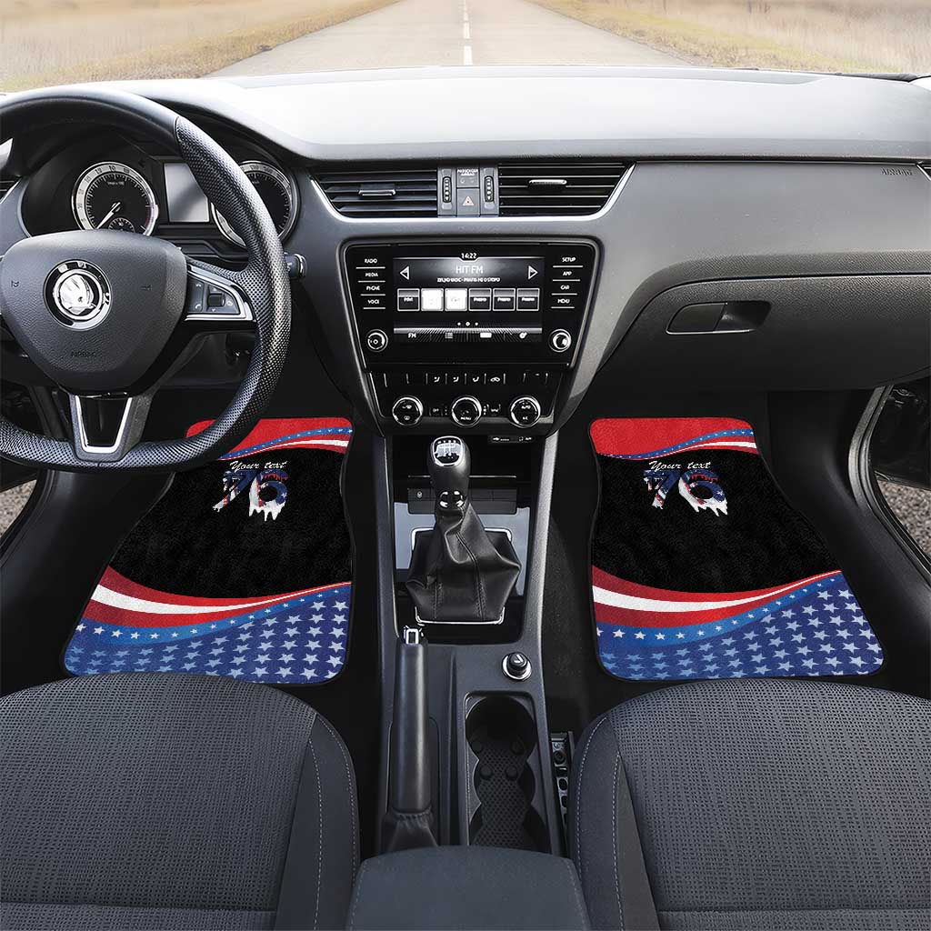 Funny Ice Cream 1776 Drip Personalized Car Mats American Flag 4th Of July